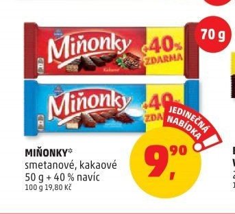 MIŇONKY 50 g + 40 % navíc