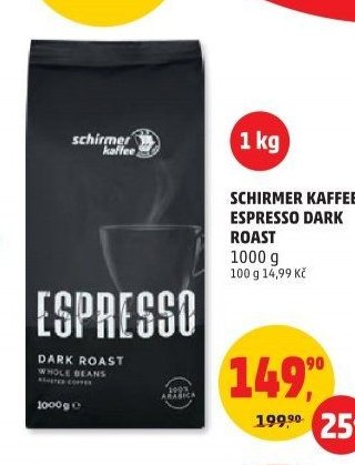 SCHIRMER KAFFEE ESPRESSO DARK ROAST
