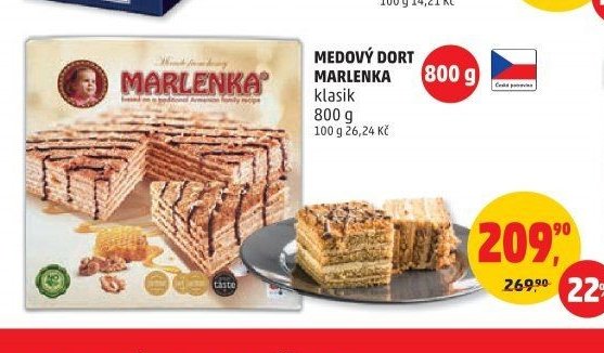 MEDOVÝ DORT MARLENKA klasik