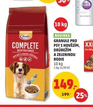 GRANULE PRO PSY S HOVĚZÍM, DRŮBEŽÍM A ZELENINOU BODIE