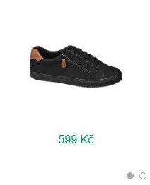 Černé tenisky s hnědým detailem