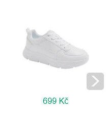 Bílé tenisky sportovní