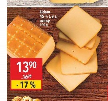 Eidam 45 % t. v s. uzený 100 g