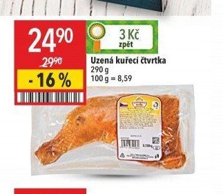 Uzená kuřecí čtvrtka