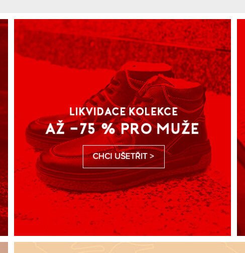 Likvidace kolekce až -75 % pro muže