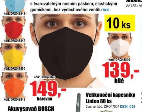 Respirátor FFP2 5 vrstev