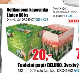 Velikonoční kapesníky Linteo 80 ks