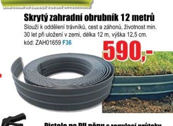 Skrytý zahradní obrubník 12 metrů
