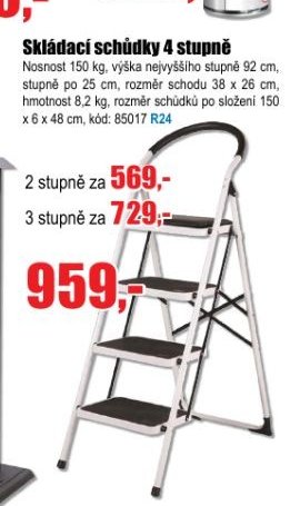 Skládací schůdky 4 stupně