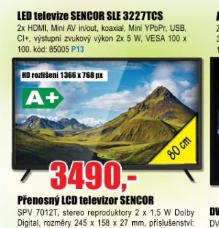 LED televize SENCOR SLE 3227TCS