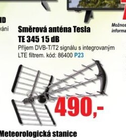 Směrová anténa Tesla TE 345 15 dB