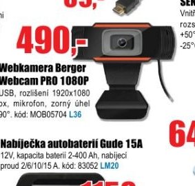 Webkamera Berger Webcam PRO 1080P