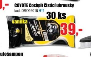 COYOTE Cockpit čistící ubrousky 30 ks