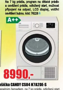 Sušička BEKO DS 7433 CSRX