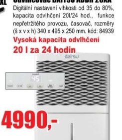 Odlvhčovač DAITSU ADDH 20XA
