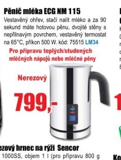 Pěnič mléka ECG NM 115
