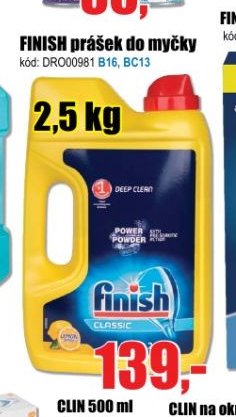 FINISH prášek do myčky 2,5 kg