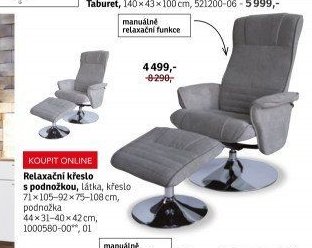 Relaxační křeslo s podnožkou - ASKO akcniletaky.com