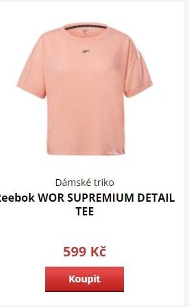 Dámské triko Reebok WOR SUPREMIUM DETAIL TEE