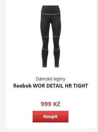Dámské legíny Reebok WOR DETAIL HR TIGHT