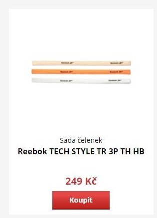 Sada čelenek Reebok TECH STYLE TR 3P TH HB