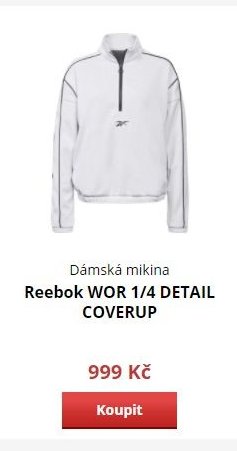 Dámská mikina Reebok WOR 1/4 DETAIL COVERUP