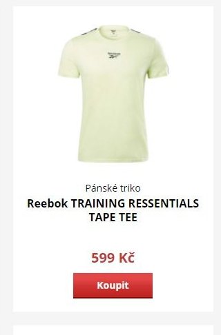 Reebok TRAINING RESSENTIALS TAPE TEE