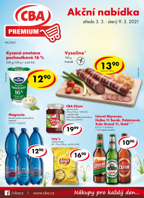 akční leták CBA 3.3.2021-9.3.2021