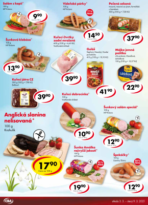 akční leták CBA 3.3.2021-9.3.2021