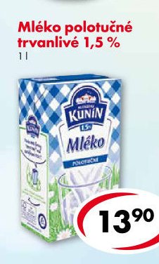 Mléko polotučné trvanlivé 1,5 %