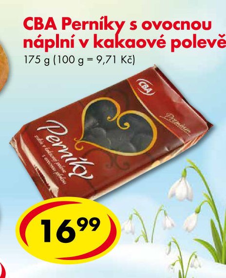 CBA Perníky s ovocnou náplní v kakaové polevě