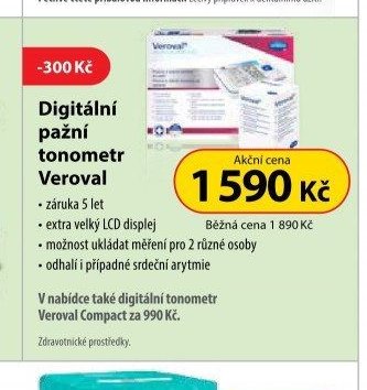 Digitální pažní tonometr Veroval