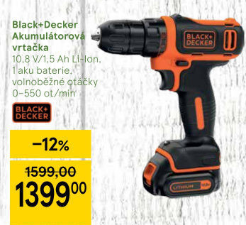 Aku vrtačka Black&amp