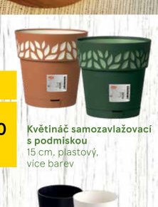 Květináč samozavlažací s podmiskou
