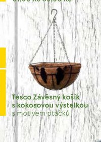 Tesco Závěsný košík s kokosovou výstelkou