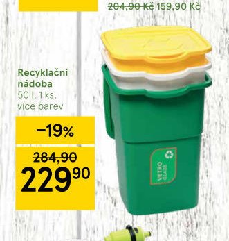 Recyklační nádoba 50 l, 1 ks, více barev