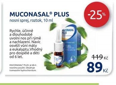 MUCONASAL PLUS nosní sprej, roztok, 10 ml