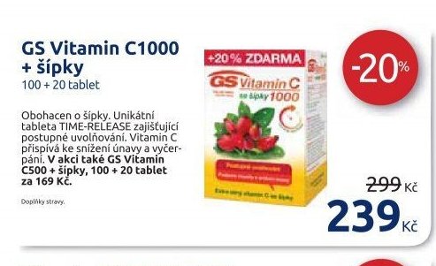 GS Vitamin C1000 + šípky
