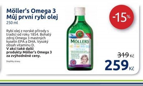 Möller's Omega 3 Můj první rybí olej