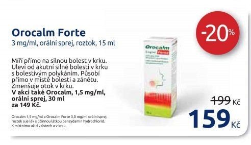 Orocalm Forte 3 mg/ml, orální sprej, roztok, 15 ml