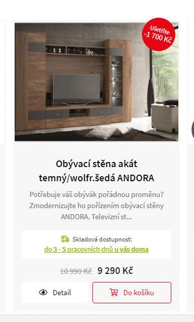Obývací stěna akát temný/wolfr.šedá ANDORA - Jamall akcniletaky.com