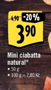 Mini ciabatta natural*