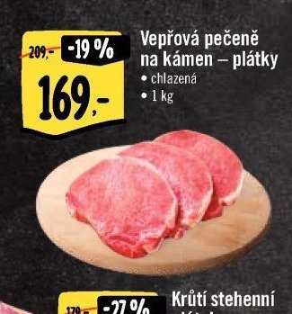 Vepřová pečeně na kámen – plátky