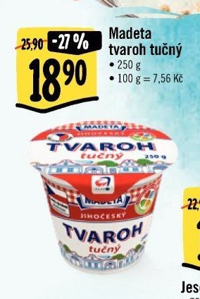 Madeta tvaroh tučný