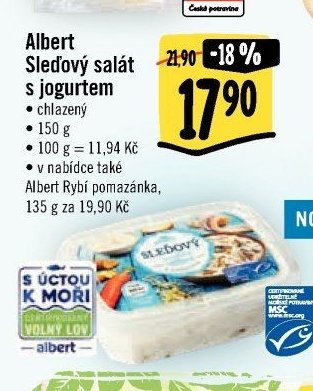 Albert Sledový salát s jogurtem