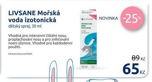 LIVSANE Mořská voda izotonická dětský sprej