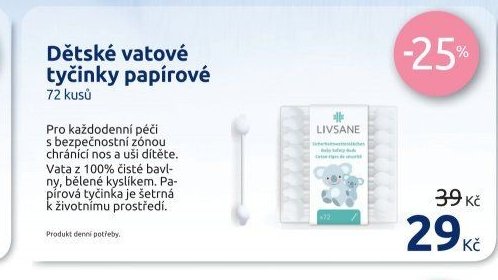 Dětské vatové tyčinky papírové