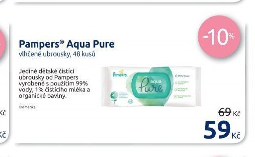 Pampers® Aqua Pure vlhčené ubrousky