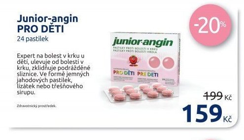 Junior-angin PRO DĚTI 24 pastilek