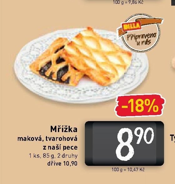 Mřížka maková, tvarohová